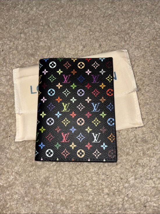 None Accessories - Inspired Multicolor Black Passport Holder